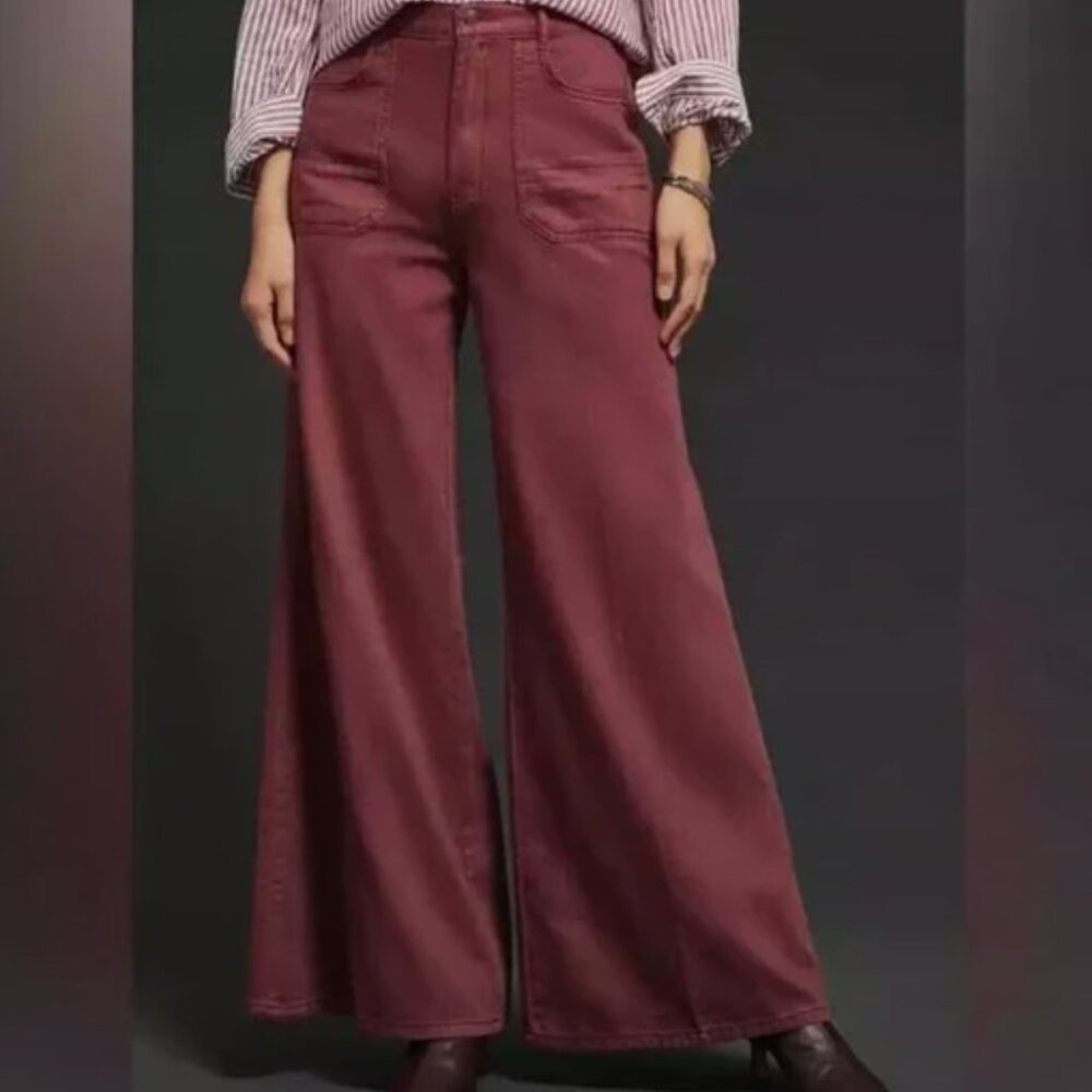 Pilcro Anthropologie The Jane Pants Red